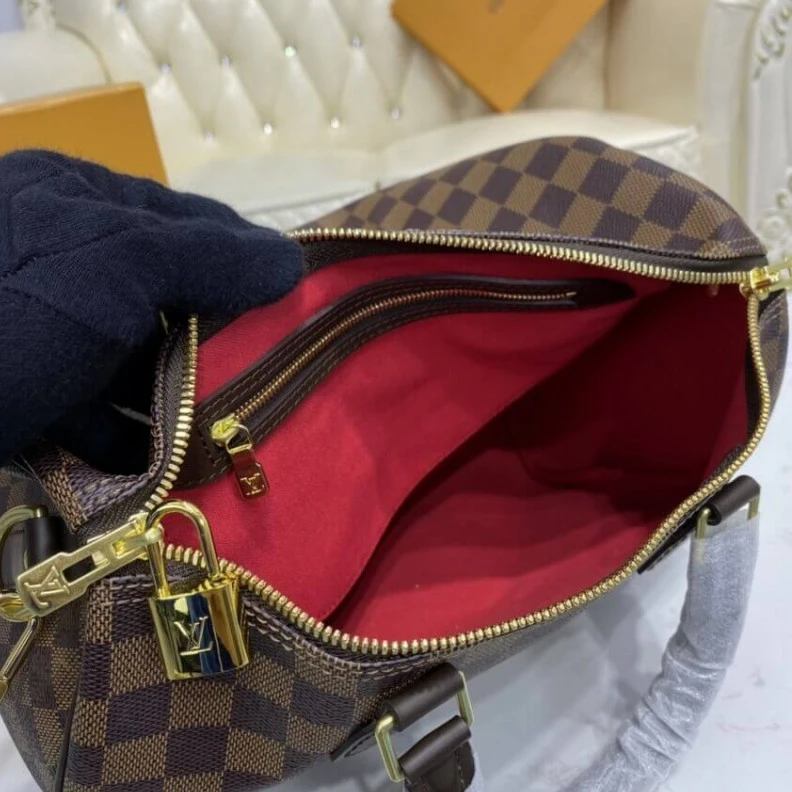 Mythick.ru Goldcolor LV Damier Ebene Speedy Bandouliere 30