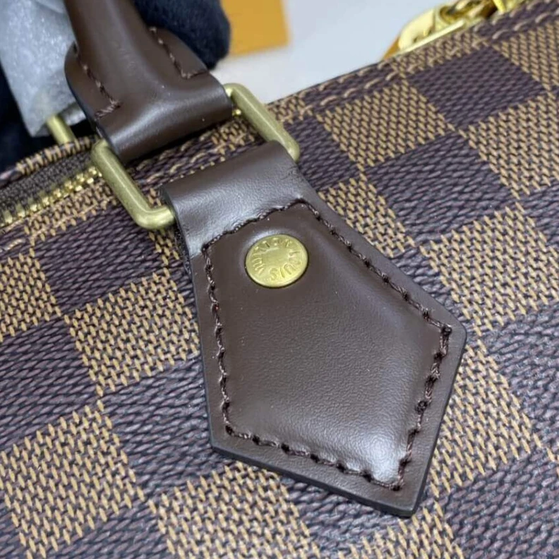 Mythick ru Padlock LV Damier Ebene Speedy Bandouliere 35