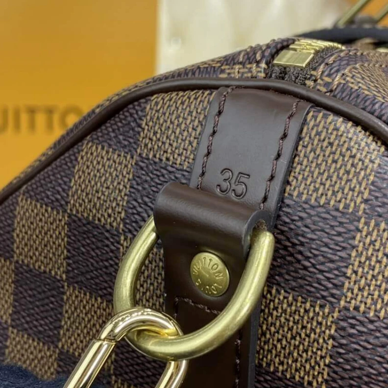 Mythick ru Padlock LV Damier Ebene Speedy Bandouliere 35