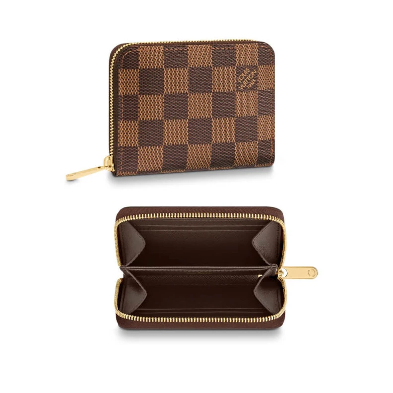 4 card sl Louis Vuitton Damier Ebene Zippy Coin Purse Brown