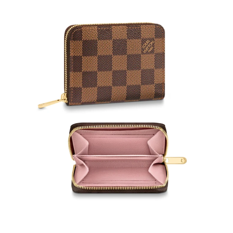 Lv belts replica Crafted fr Louis Vuitton Damier Ebene Zippy Coin Purse Pink