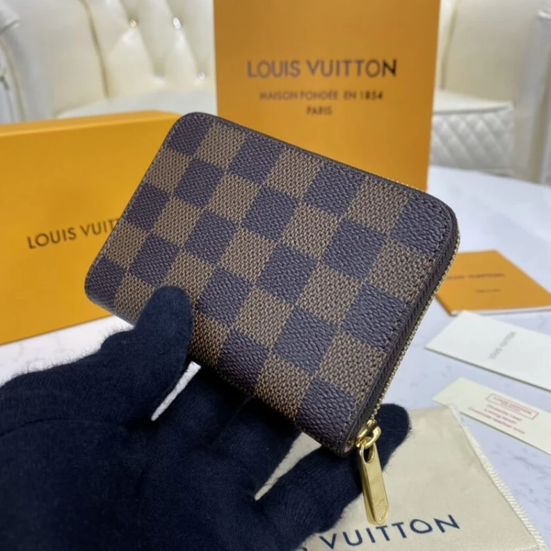 Lv belts replica Crafted fr Louis Vuitton Damier Ebene Zippy Coin Purse Pink