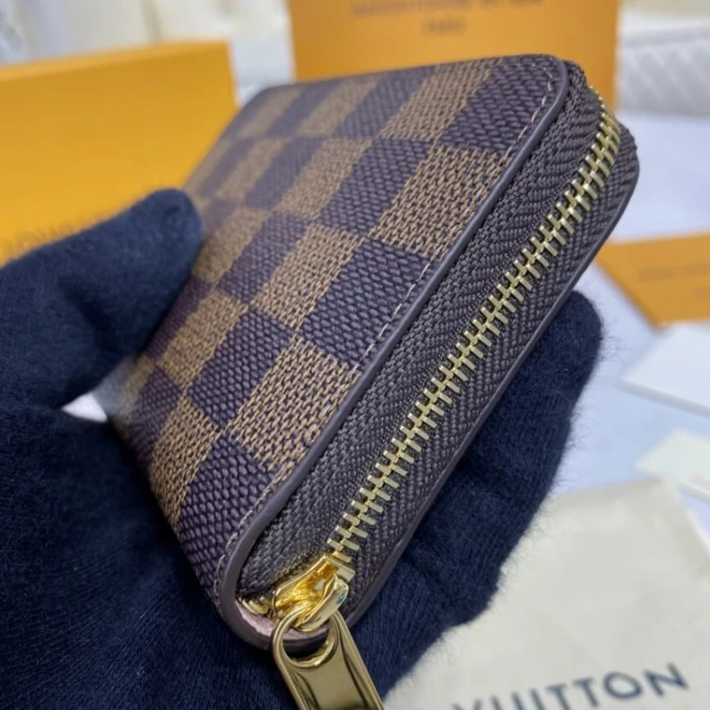 Lv belts replica Crafted fr Louis Vuitton Damier Ebene Zippy Coin Purse Pink