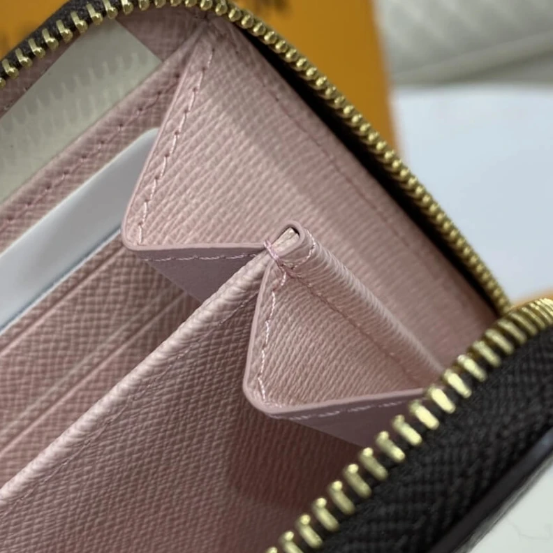 Lv belts replica Crafted fr Louis Vuitton Damier Ebene Zippy Coin Purse Pink