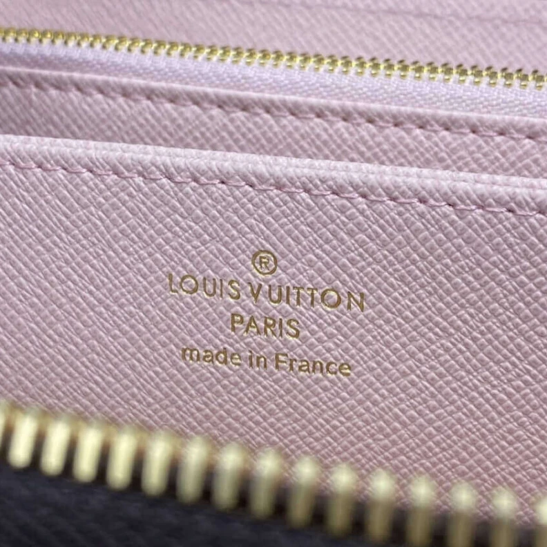 Replica bags 1 open co Louis Vuitton Damier Ebene Zippy Wallet Pink