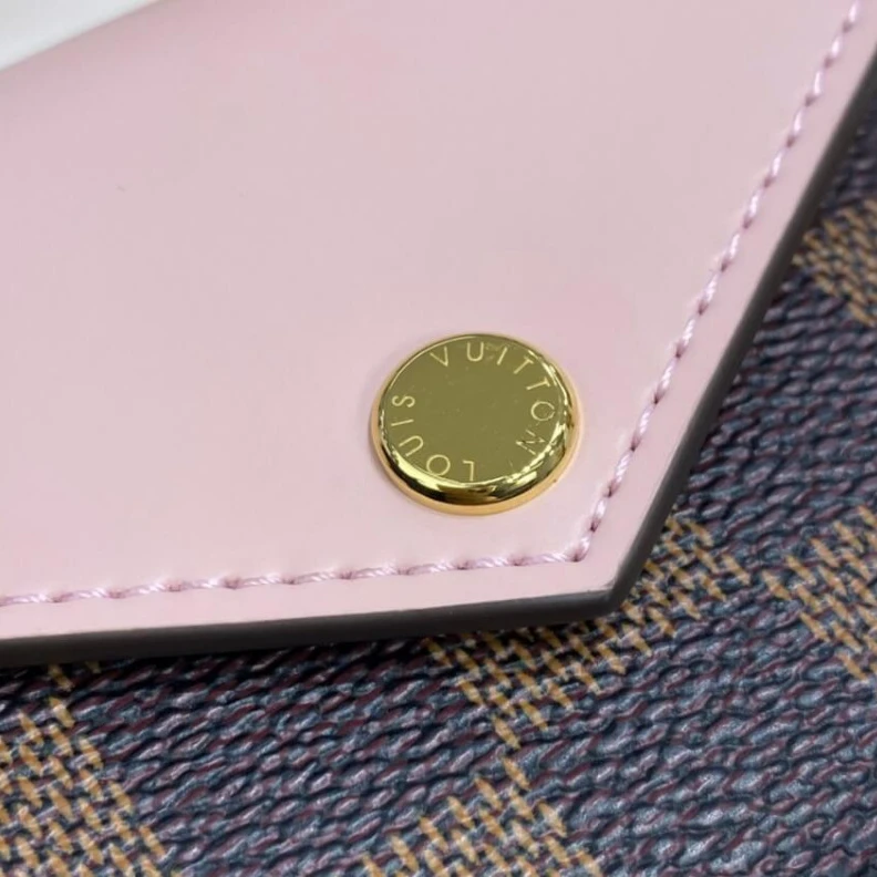 Replica bag Zipped co Louis Vuitton Damier Ebene Zoe Wallet Pink
