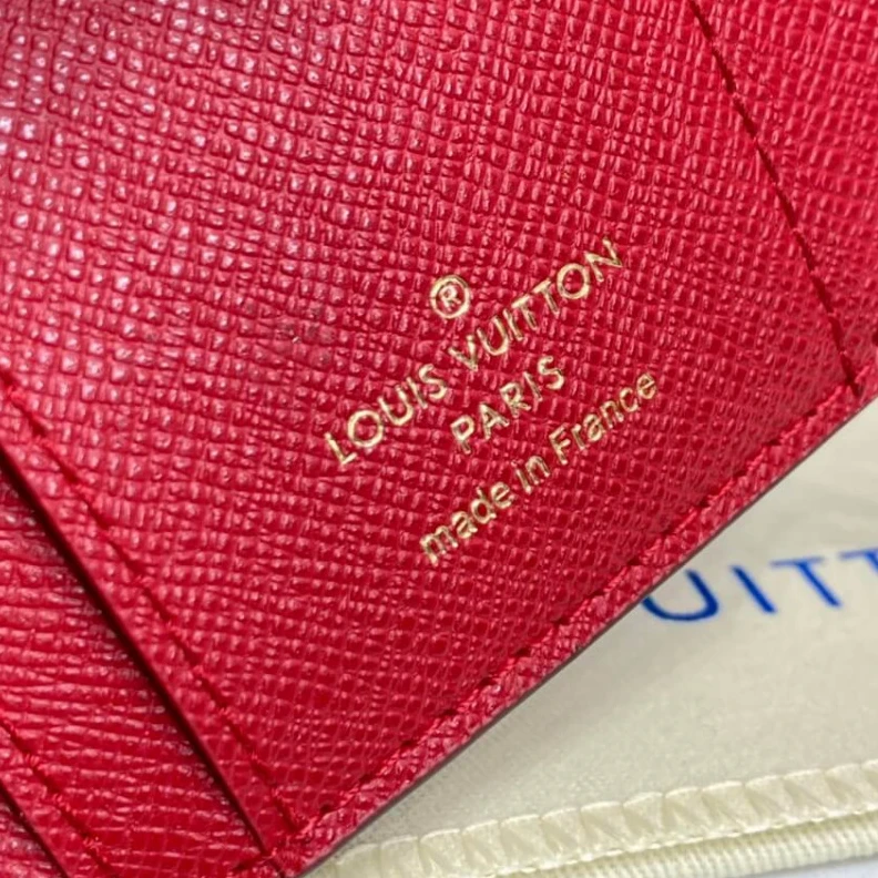 Replica bags lv  Coqu Louis Vuitton Damier Ebene Zoe Wallet Red