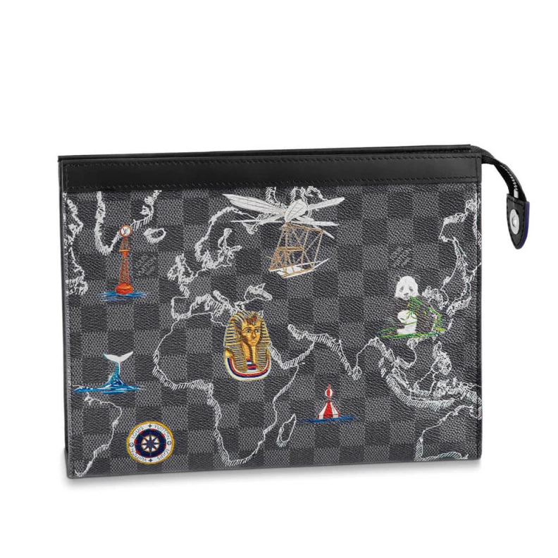 Damier Gr Louis Vuitton Damier Graphite Map Pochette Voyage MM