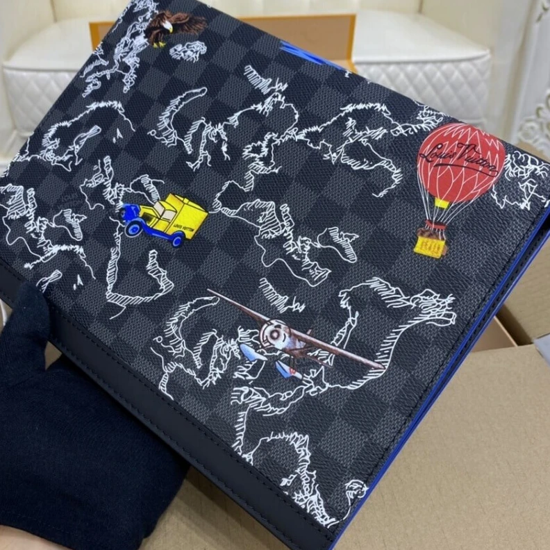 Mythick ru Damier Gr Louis Vuitton Damier Graphite Map Pochette Voyage MM