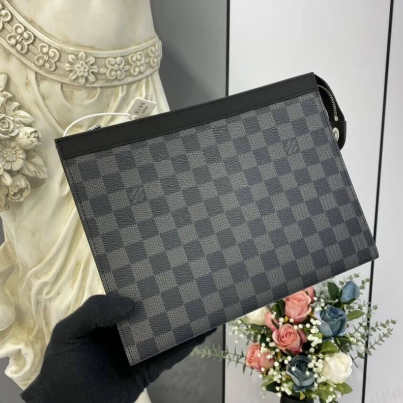 Replica bags lv Compact, v Louis Vuitton Damier Graphite Pochette Voyage MM