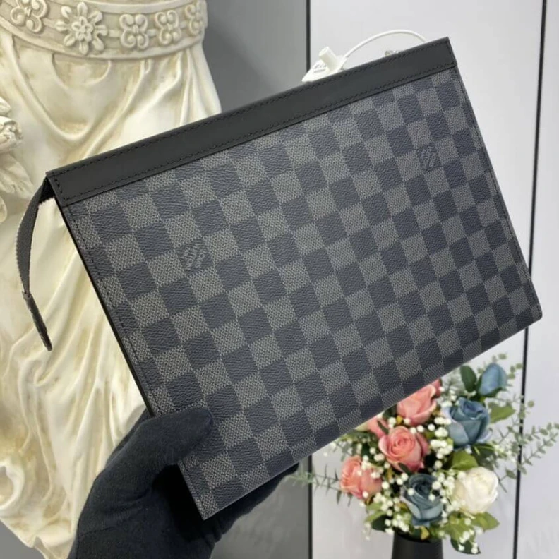 Replica bags lv Compact, v Louis Vuitton Damier Graphite Pochette Voyage MM