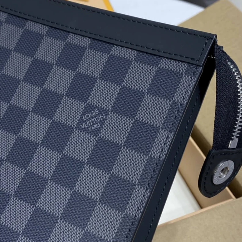 Replica bags lv Compact, v Louis Vuitton Damier Graphite Pochette Voyage MM
