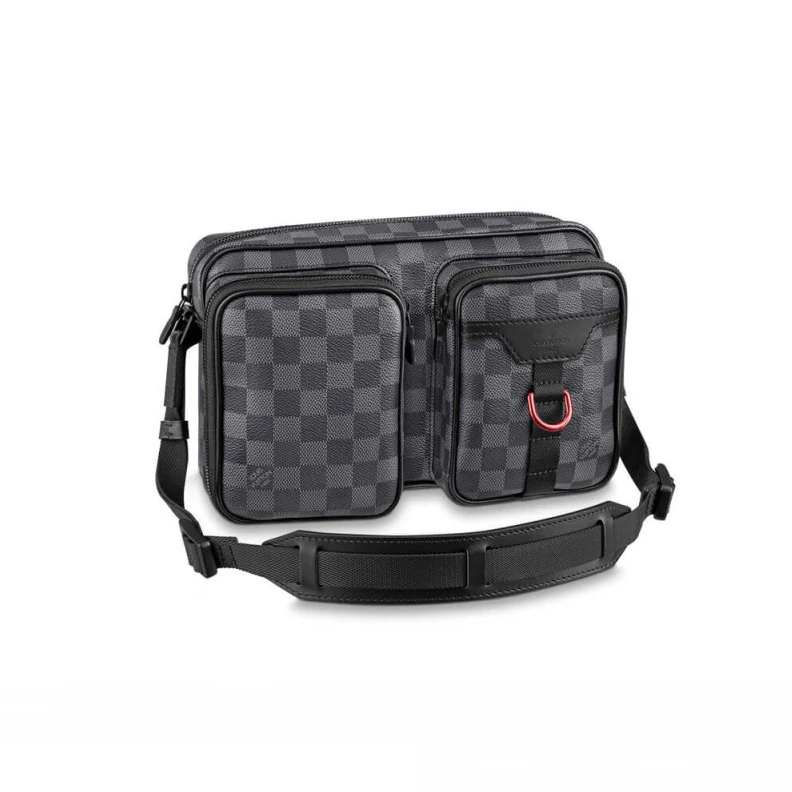 Cowhide l Louis Vuitton Damier Graphite Utility Messenger Bag N40280