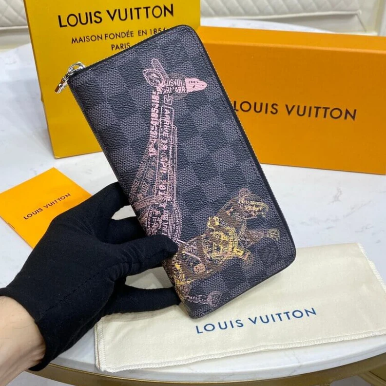 Mythick ru Silvercol Louis Vuitton Damier Graphite Zippy Wallet Vertical