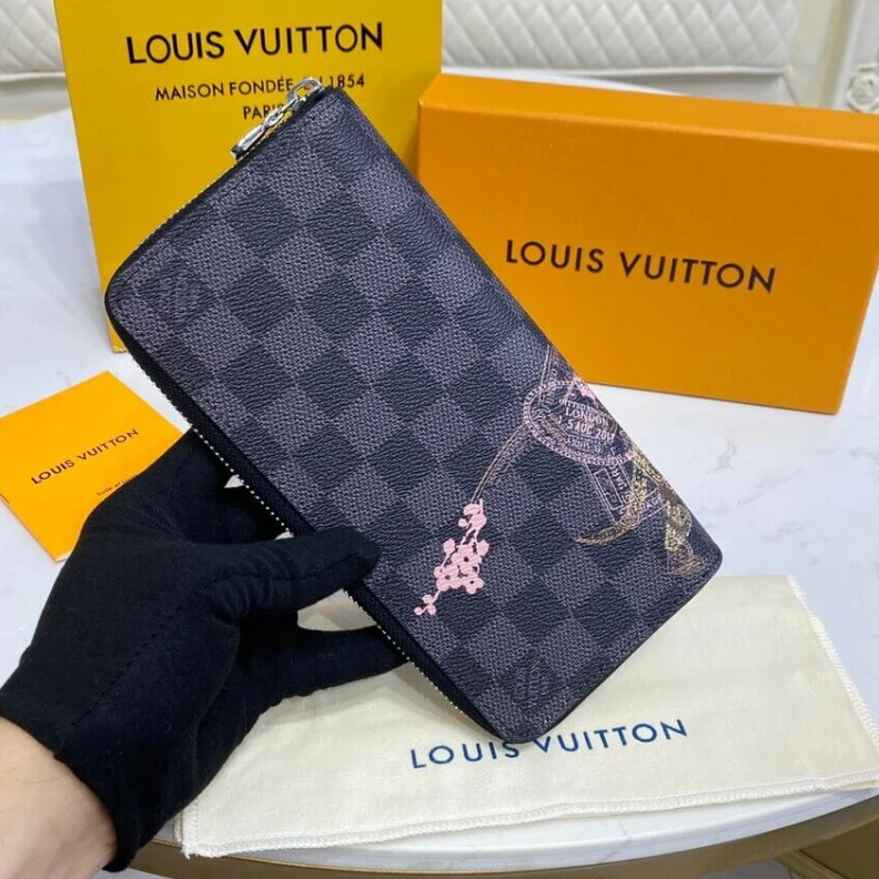 Mythick ru Silvercol Louis Vuitton Damier Graphite Zippy Wallet Vertical