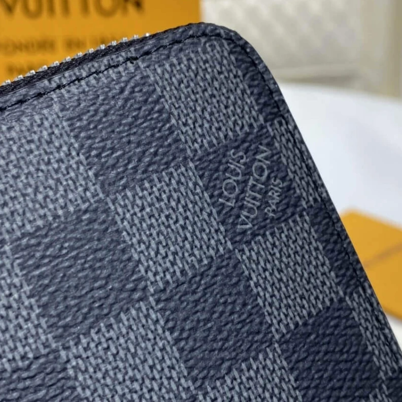 Replica bags lv 19.5 x 10 Louis Vuitton Damier Graphite Zippy Wallet