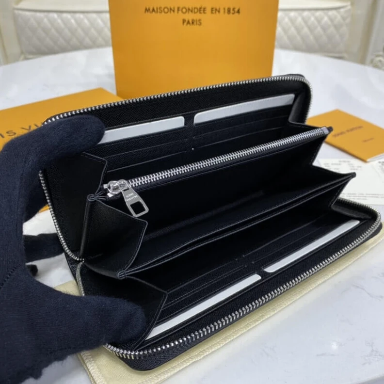 Replica bags lv 19.5 x 10 Louis Vuitton Damier Graphite Zippy Wallet