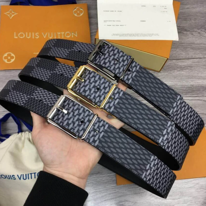 Mythick ru This Damie Louis Vuitton Damier Print 40mm Belt