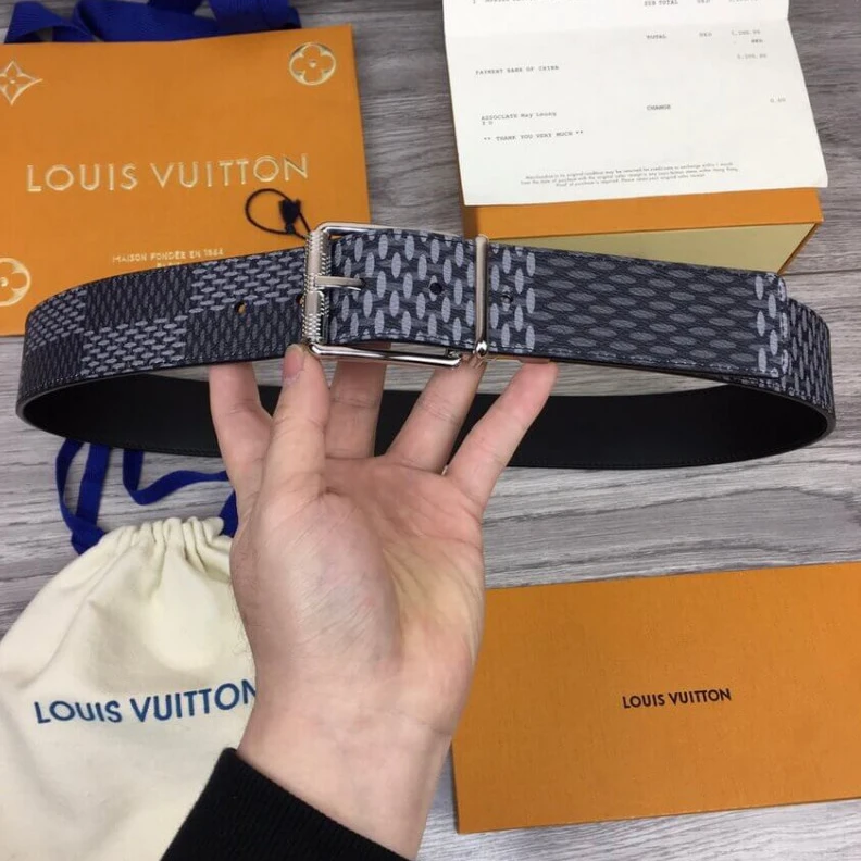 Mythick ru This Damie Louis Vuitton Damier Print 40mm Belt