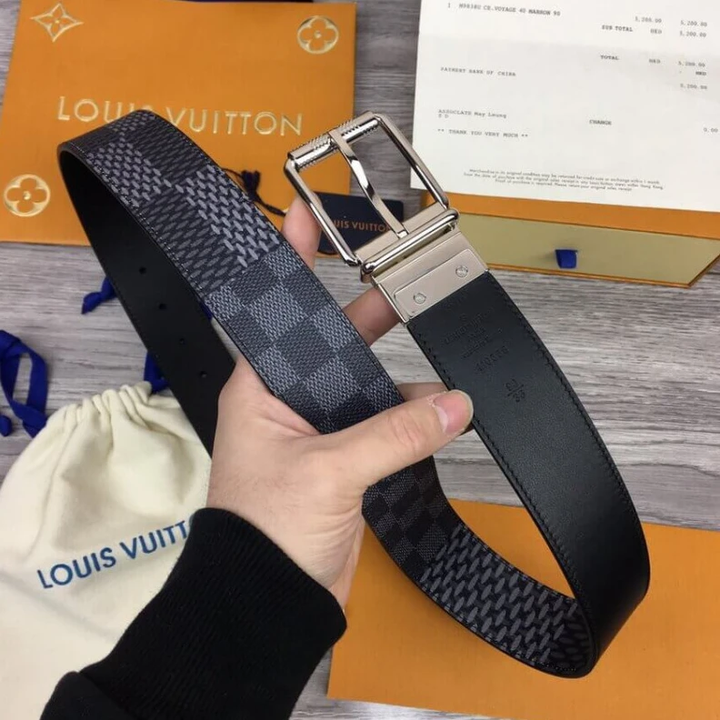 Mythick ru This Damie Louis Vuitton Damier Print 40mm Belt