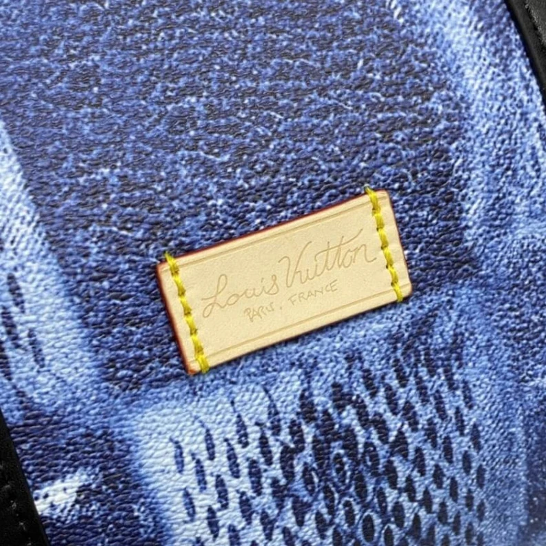 Replica bags Strap dro Louis Vuitton Damier Salt Canvas Keepall Bandoulière 50 Blue