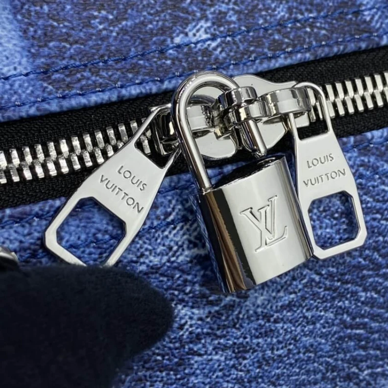 Replica bags Strap dro Louis Vuitton Damier Salt Canvas Keepall Bandoulière 50 Blue