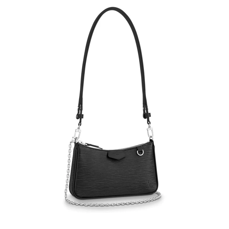 Zip closu Louis Vuitton Easy Pouch On Strap Black