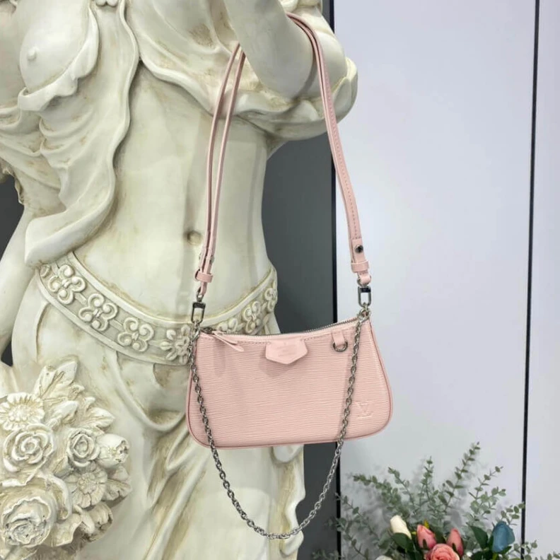 Top lv Strap dro Louis Vuitton Easy Pouch On Strap Pink