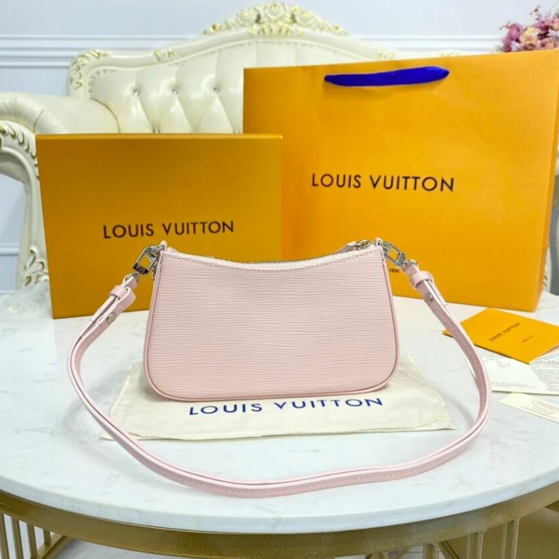 Top lv Strap dro Louis Vuitton Easy Pouch On Strap Pink