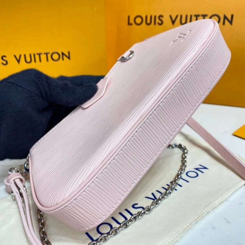 Top lv Strap dro Louis Vuitton Easy Pouch On Strap Pink