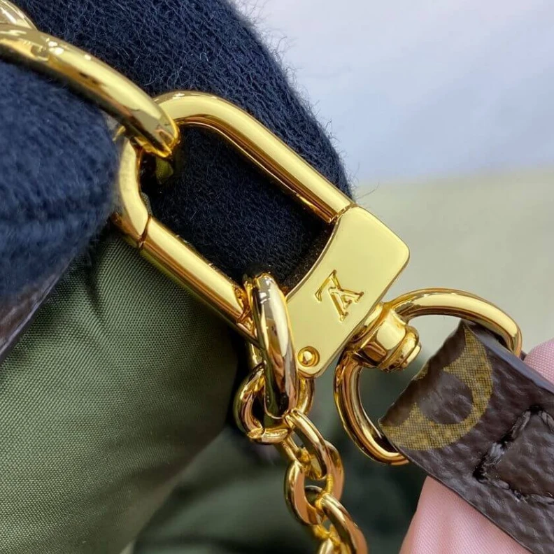 Replica bags lv Louis Vuitton Econyl Maxi Multi Pochette Accessoires Khaki Beige