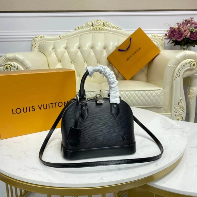 Louis vuitton locations Black Louis Vuitton Epi Leather Alma BB Black