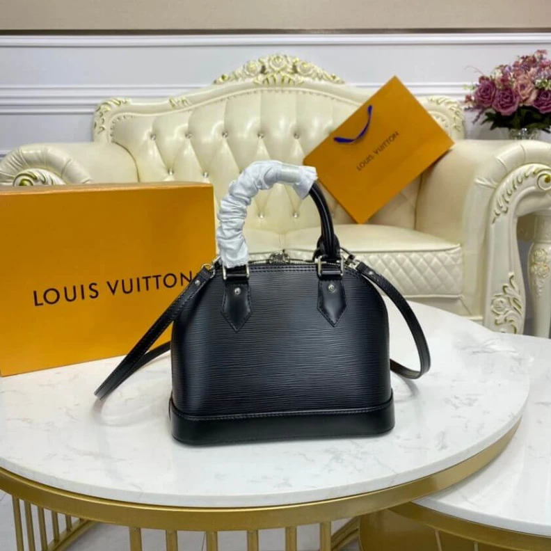 Louis vuitton locations Black Louis Vuitton Epi Leather Alma BB Black