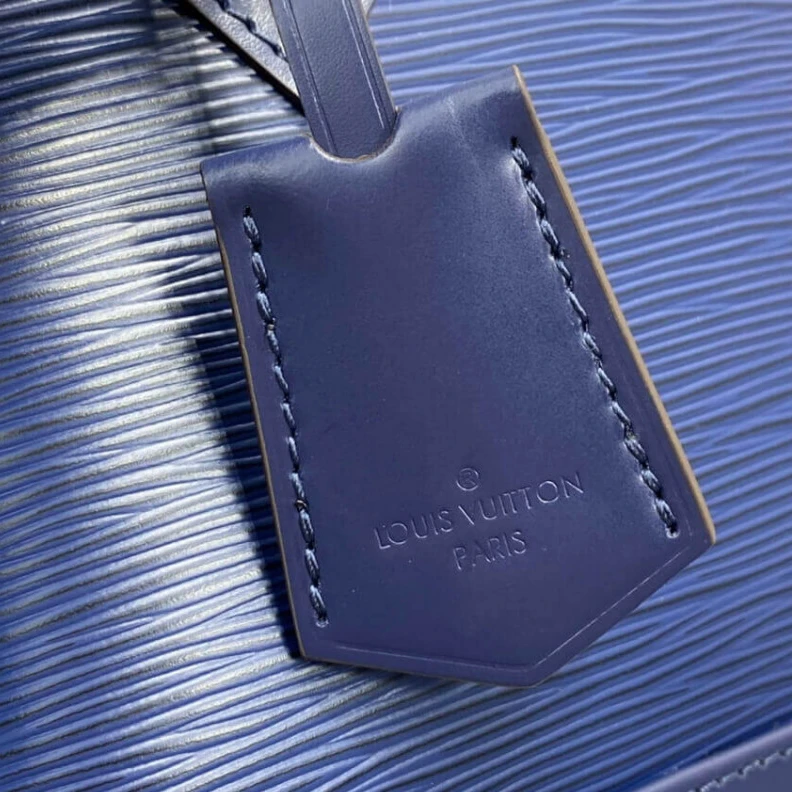 Top lv Smooth co Louis Vuitton Epi Leather Alma BB Blue