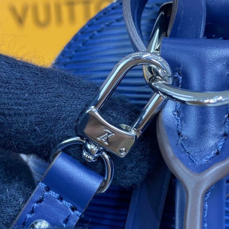 Top lv Smooth co Louis Vuitton Epi Leather Alma BB Blue