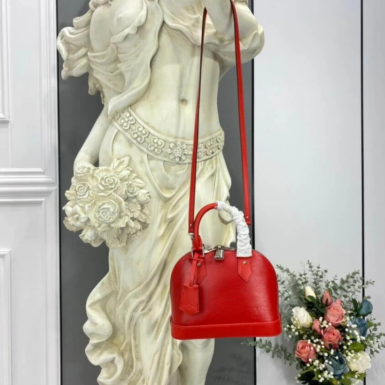 Replica bags Double zi LV Epi Leather Alma BB Red