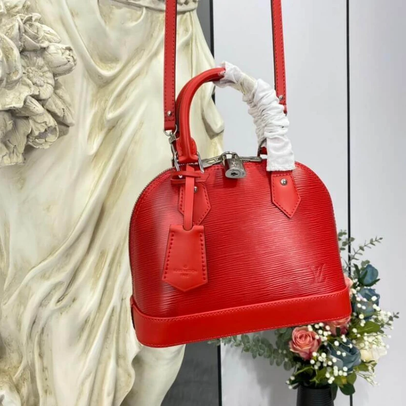 Replica bags Double zi LV Epi Leather Alma BB Red