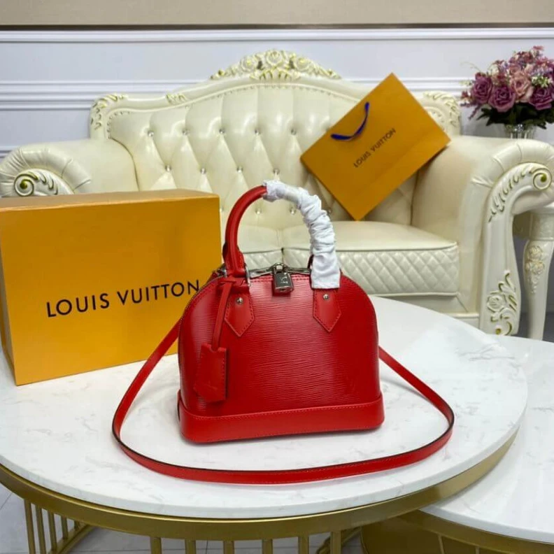 Replica bags Double zi LV Epi Leather Alma BB Red