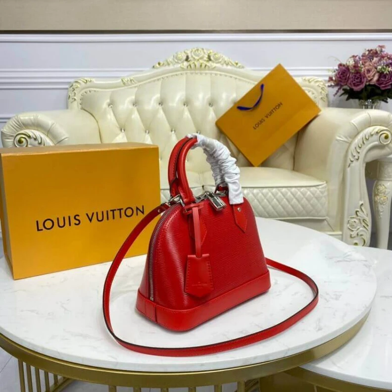 Replica bags Double zi LV Epi Leather Alma BB Red