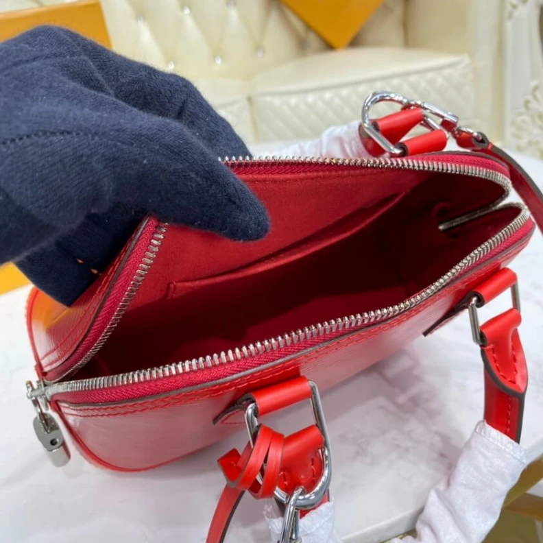 Replica bags Double zi LV Epi Leather Alma BB Red