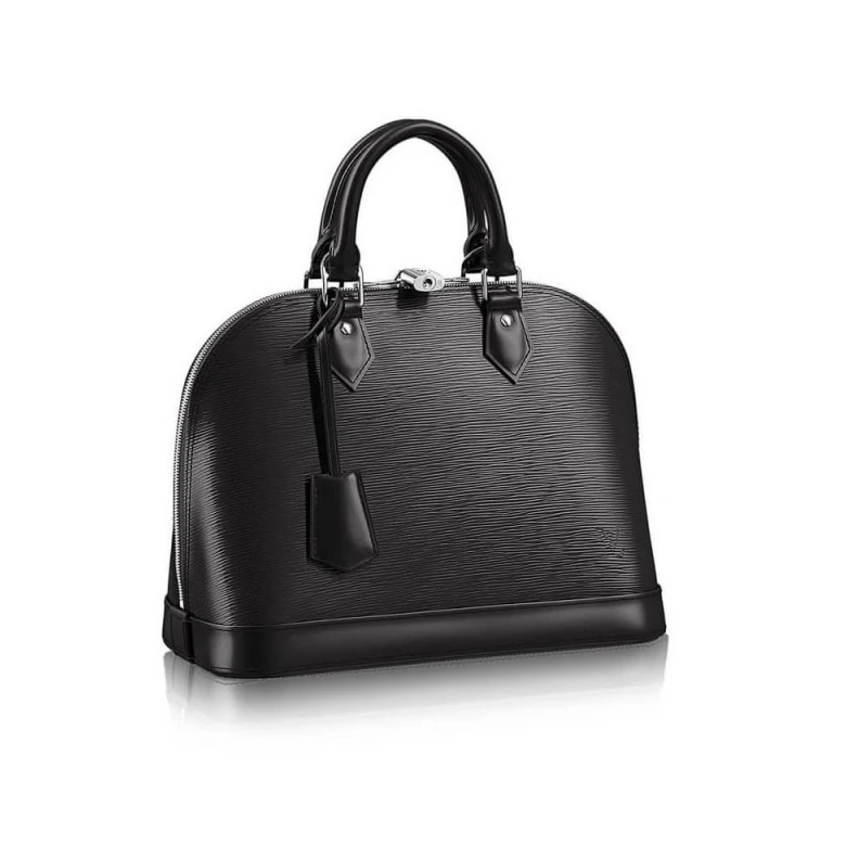 Microfibr Louis Vuitton Epi Leather Alma PM Black
