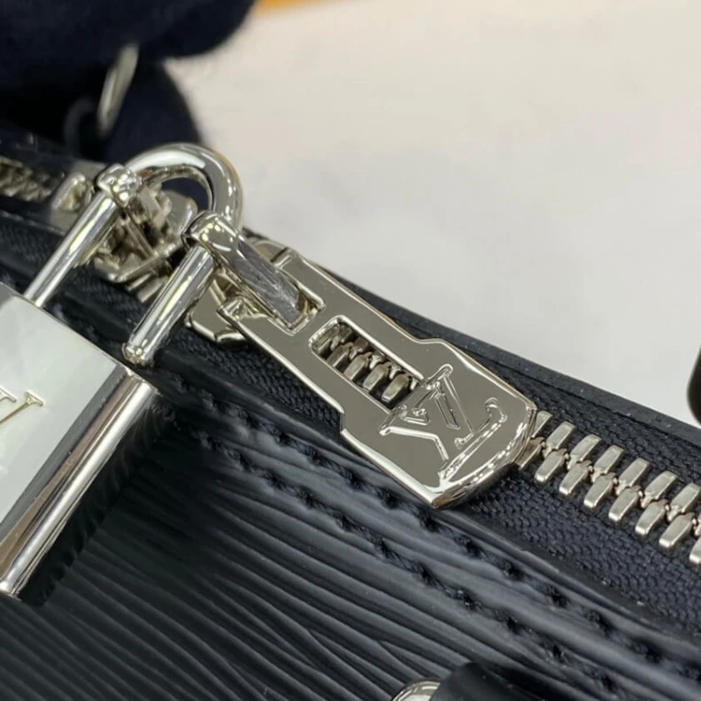 Top lv Microfibr Louis Vuitton Epi Leather Alma PM Black