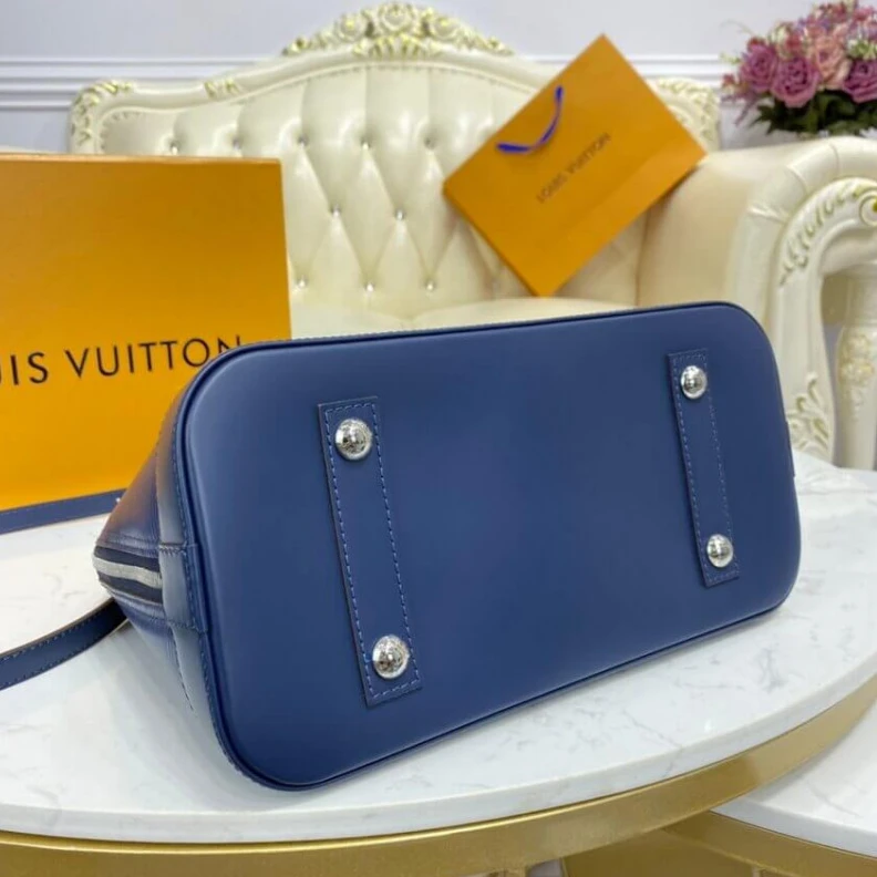Replica bags lv Handle: S Louis Vuitton Epi Leather Alma PM Blue