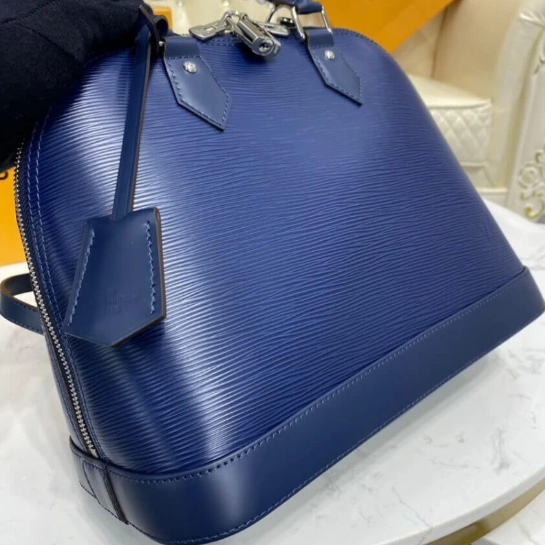 Replica bags lv Handle: S Louis Vuitton Epi Leather Alma PM Blue