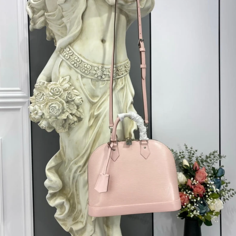 Louis vuitton locations Silvercol LV Epi Leather Alma PM Pink