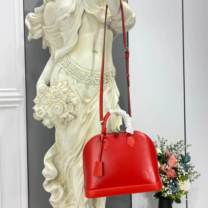 Lv belts replica 4 protect LV Epi Leather Alma PM Red