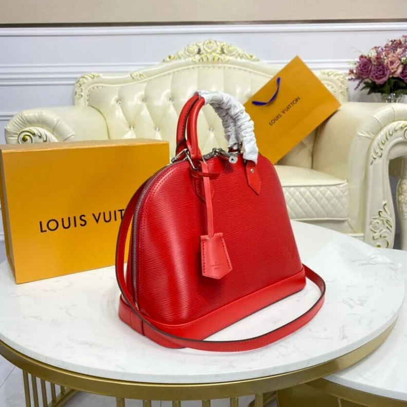 Lv belts replica 4 protect LV Epi Leather Alma PM Red