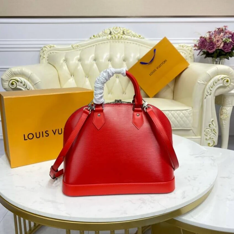 Lv belts replica 4 protect LV Epi Leather Alma PM Red