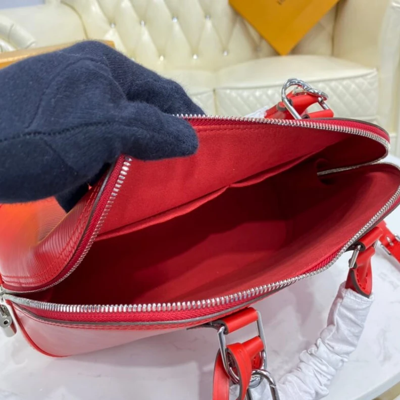 Lv belts replica 4 protect LV Epi Leather Alma PM Red