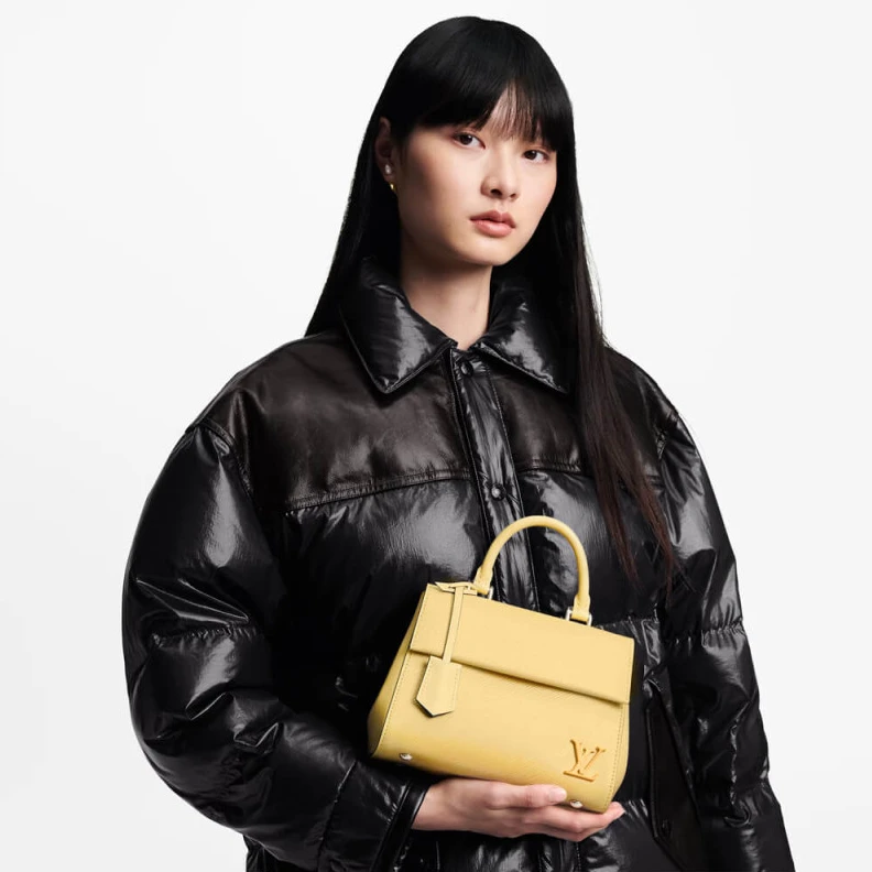 Replica bags lv Front fla Louis Vuitton Epi Leather Cluny Mini Jaune Plume